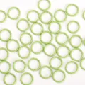 Light green embossed metal jump rings, 8mm 10mm 12mm craft supply for DIY jewelry making. - Grass Green
