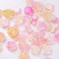Mixed pearl gradient rose flower butterfly resin charms for DIY craft nail art jewelry accessories - Random Mixed Style, 50g / Cherry Pink