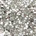 Mixed size 2-5mm flatback rhinestones for nail art, phone case DIY and crafts decoration. - White Mixed Sizes 15g
