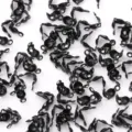 Black metal bead tips knot covers jewelry findings for DIY bracelets necklaces craft - Black