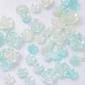 Blue and white gradient pearl rose butterfly shell DIY craft charms assorted jewelry accessories - Light Blue