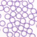 Purple textured metal jump rings, decorative craft loop connectors for jewelry making. - Purple