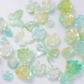 Pearl resin flower butterfly bow cabochons mix DIY jewelry making craft accessories - Summer Green