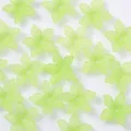 Cuentas de flores de 5 pétalos verde claro pétalos de acetato para horquillas DIY joyería - Verde Fruta