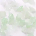 Perles de fleurs de cloche dégradées ABS vert blanc 7x12mm fabrication de bijoux DIY. - 50 g environ 200 pièces / Vert frais