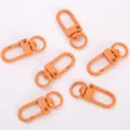 Orange metal swivel lobster clasps keychain clips spring gate hooks for bags DIY pendants - Orange