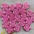 19mm pink pearlescent rose resin beads for DIY craft, handmade jewelry making and accessories. - Light Pink
