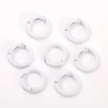 Anillo de resorte redondo de metal blanco mosquetón para bolsos de joyería DIY llaveros manualidades - 20mm / Blanco
