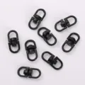 Boucles pivotantes en metal noir pour porte-cles, accessoires de quincaillerie anti-emmeler. - Noir