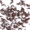Brown bead tips knot covers cord ends for DIY jewelry making necklaces and bracelets 4mm - Dark Coffee