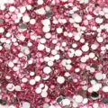 Mixed size pink flatback resin rhinestones for nail art and phone case DIY decoration. - Light Rose Red Mixed Sizes 15g