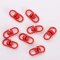 Anneau de porte-clés pivotant en métal rouge, connecteur de boucle rotative universel pour sangle. - Rouge