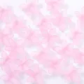 Cuentas de flores esmeriladas de cinco pétalos rosas para horquillas y joyas DIY. - Rosa