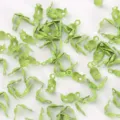 Green metal bead tips cord ends for DIY jewelry making bracelets necklaces 4mm long - Green