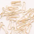 Gold electroplated iron gourd clips detail showing metallic texture and small hooks design. - 13mm / KC Gold