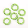 Anelli a molla rotondi verdi per il fai da te, borse e accessori di gioielleria. - Verde