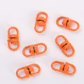 Metal draaibare karabijnhaak oranje anti-klit sleutelhanger accessoires hardware onderdelen - Oranje