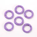 Anelli a molla rotondi colorati verniciati per gioielli fai da te, borse, portachiavi e hobby. - Viola