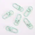 Candy color metal spring rotating keychain hook mint green U-shaped bag pendant hardware accessory - Lake Blue