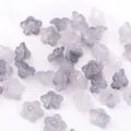 7x12mm χάντρες λουλουδιών καμπάνας με ντεγκραντέ για diy κοσμήματα σε παραλλαγή χρώματος - Γκρι