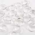 Verstellbare DIY Rohling Ringfassungen mit 10mm Flachplatte, silberne Ringbasen zum Basteln. - Imitation Silber
