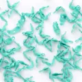 Colorful double-headed cord ends for DIY jewelry making, durable 4mm metal clasp findings. - Peacock Green