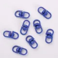 Blauwe metalen wartel beugel sleutelhanger ring connector hardware blauwe variant - Saffierblauw