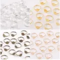 DIY 10mm Flachpad verstellbare Ringrohlinge Set in verschiedenen Farben fuer Schmuckzubehoer - Zufällige Farbe