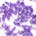 Colorful clamshell bead tips knot covers cord ends for DIY jewelry making bracelets 4mm - Purple