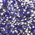 Mixed size 2-5mm flatback resin rhinestones for nail art phone case DIY crafts decoration. - Dark Blue, Mixed Sizes, 15g
