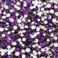 Wholesale 2-5mm mixed size purple flatback resin rhinestones for DIY nail art and crafts. - Blue-Purple, Mixed Sizes, 15g
