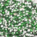 Mixed size green flatback resin rhinestones bulk for nail art and phone case DIY crafts - Grass Green - Mixed Sizes 15g