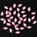 Laser roze nail art strass steentjes, gevormde platte kristallen diamanten voor nagelontwerp. - Ruitpatroon / 4x6mm 20 Stuks/Verpakking / Laser Roze