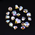 Colorful fancy shape crystal glass rhinestones, assorted shapes for DIY nail art and craft decor - Random Mixed / 12 Beads