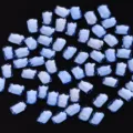 Hellblaue rechteckige flache Nagel-Strasssteine, glitzernde Kristallsteine für schönes Nageldesign. - Rechteck / 20 Stück/Packung (4x6mm) / Blau