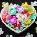 Bunte Kunststoff Blumen Perlen für DIY handgemachte Blumensträuße und Bastelarbeiten. - Zufällige Mischfarben