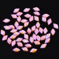 Laser roze onregelmatige nagelstrassteentjes platte kristallen edelstenen manicure set DIY - Ruitpatroon / 5x8mm 20 Stuks/Verpakking / Laser Roze