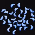 Blaue Mond Form Nagel Strasssteine, flache Kristall Charms für glänzendes Nageldesign. - Mond / 20 Stück/Packung (4x6mm) / Blau
