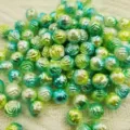Perles ABS Rose Dégradé DIY Artisanat Mariage Bouquet De Mariée Décoration Florale - Jaune-vert