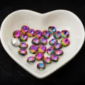 Colorful fancy square crystal rhinestones for nail art and DIY apparel crafts accessories. - Multicolor