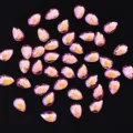 Laser roze druppel nagel strass steentjes platte achterkant kristal voor nail art DIY - druppel / 4x6mm 20 Stuks/Verpakking / Laser Roze