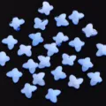Blau Schmetterling Nagel Strasssteine flache Rückseite Kristall Glanz Dekorationen Set - Schmetterling / 20 Stück/Packung (5.5x6mm) / Blau