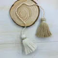 Handmade Chinese style double tassel pendant for Hanfu decoration and DIY crafts. - Color 20