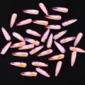 Laser Roze Druppel Nagel Strass Steentjes Plat Glas Kristallen voor Nail Art 20st - druppel / 3x10mm 20 Stuks/Verpakking / Laser Roze