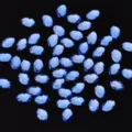 Blau ovale Strasssteine mit flacher Rückseite für Nailart, glänzende Kristalle für DIY Dekoration. - Oval / 20 Stück/Packung (4x6mm) / Blau