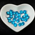 Blue cushion cut crystal rhinestones for nail art DIY clothing accessories, sparkle glass diamond. - Lake Blue