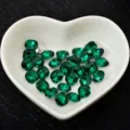 Green fat square rhinestones for nail art and DIY crafts. Crystal glass gems for shoes and clothes. - Peacock Green