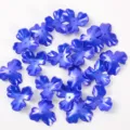 27mm cuentas de flores de tres pétalos azules accesorios de ramo artesanal DIY - Azul Zafiro