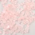 Gros plan de strass d'art d'ongle cœur translucide rose 3D, charmants décors de bricolage en résine. - Pack de 100 / Rose Glacé
