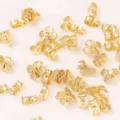 Goldfarbene Ohrringverschluesse Nahaufnahme DIY Schmuck Herstellung Ersatzteile Zubehoer. - 14K Vergoldet (Echtgold-Finish)
